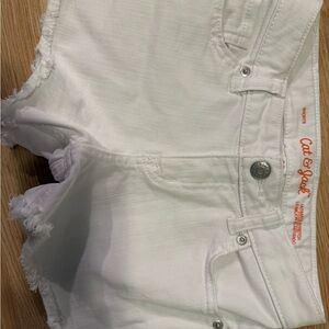 Cat & Jack White Frayed Hem Shorts